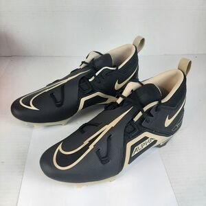 🔥Nike Alpha Menace Pro 3 Black/Gold Football Cleats DM1788-002 Size 17